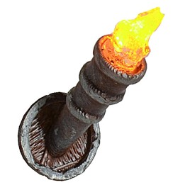 Fiaccola h 3,7 cm tremolante con led giallo 12 v.