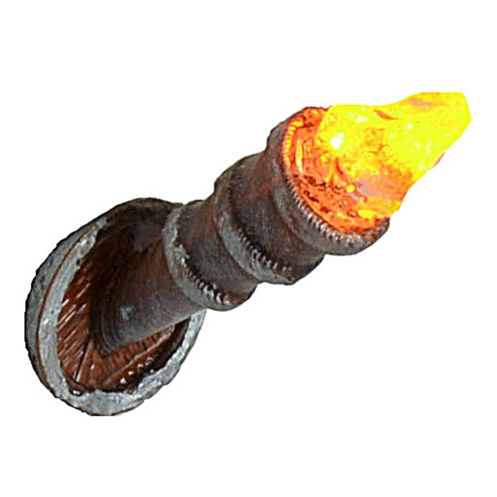 Antorcha h 3,7 cm parpadeante con led amarillo 12 v.
