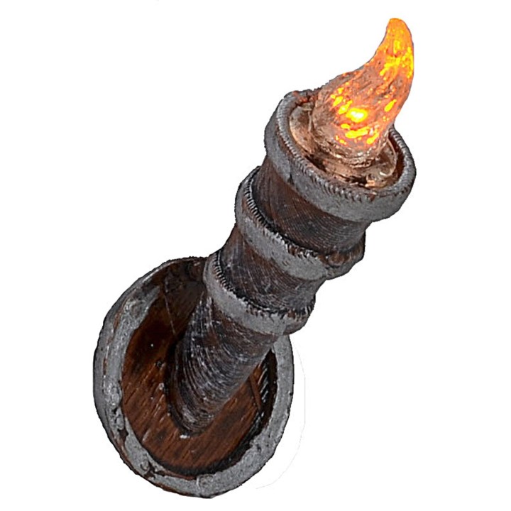 Antorcha h 4,7 cm parpadeante con led amarillo 12 v.