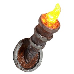 Fiaccola h 4,7 cm tremolante con led giallo 12 v.