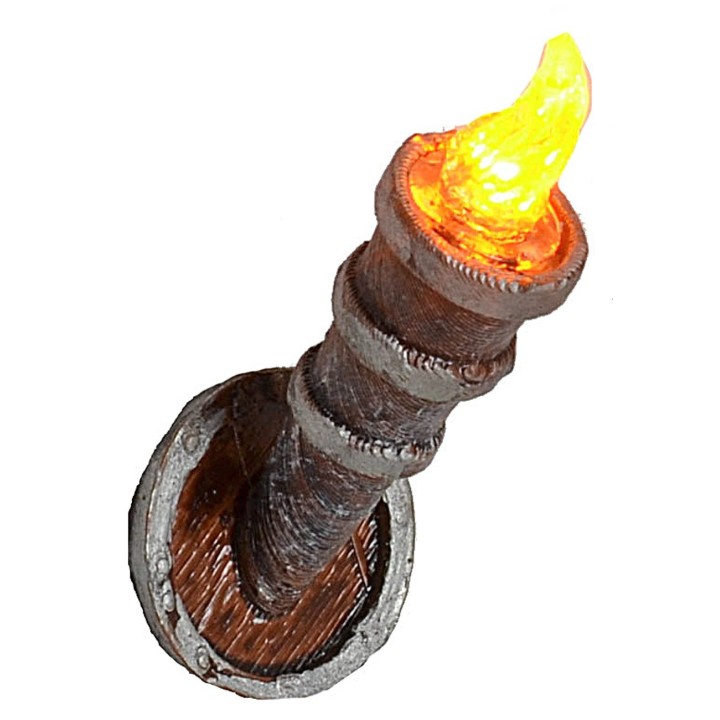 Fiaccola h 4,7 cm tremolante con led giallo 12 v.