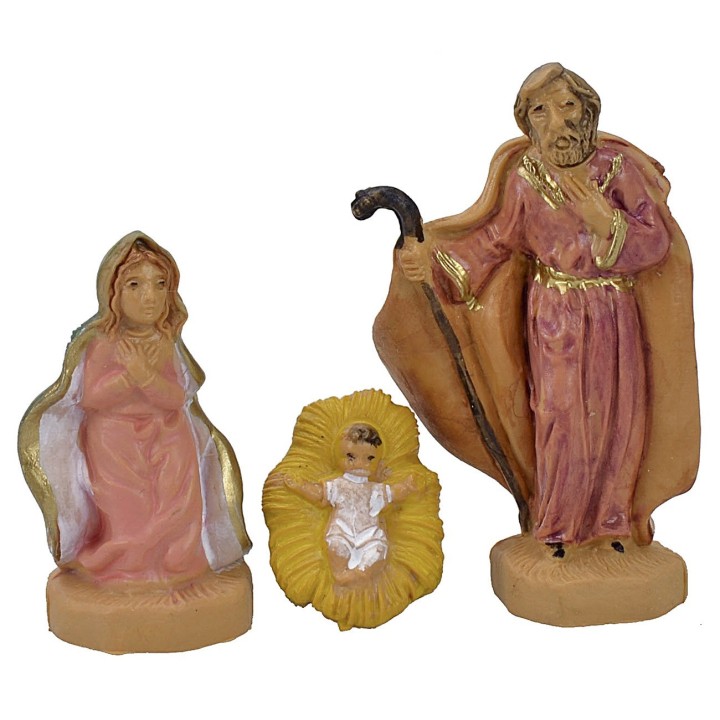 Conjunto de Natividad de 4 cm, 3 piezas en PVC