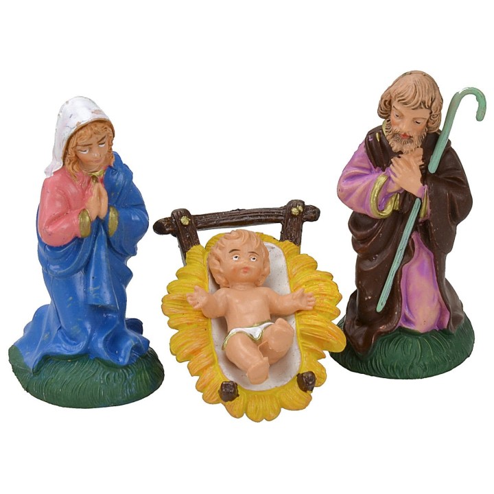 Conjunto de Natividad de 8 cm, 3 piezas en PVC