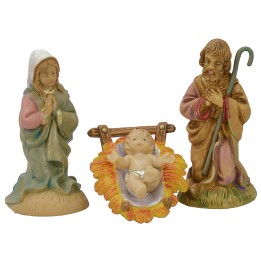 Cm 8 Natività lux set 3 pz in pvc