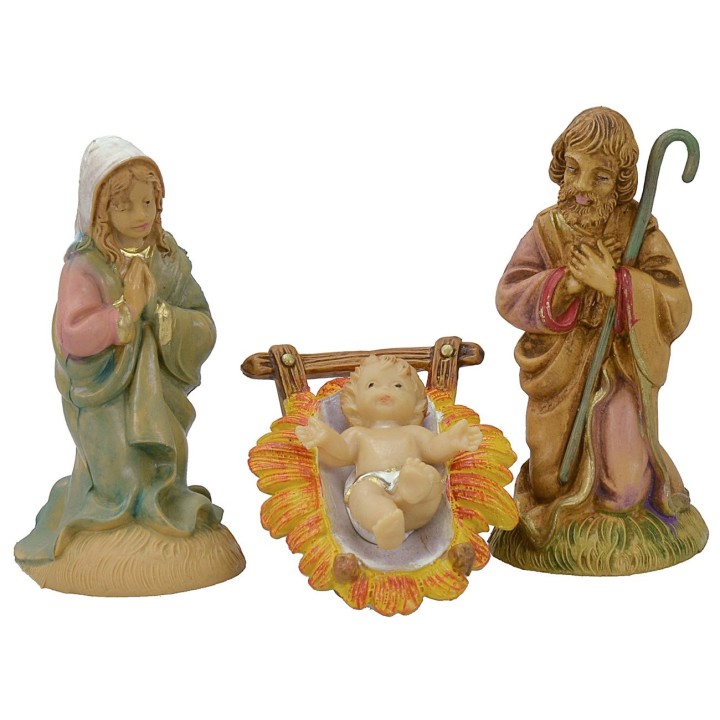 Conjunto de Natividad de 8 cm lux de 3 piezas en PVC