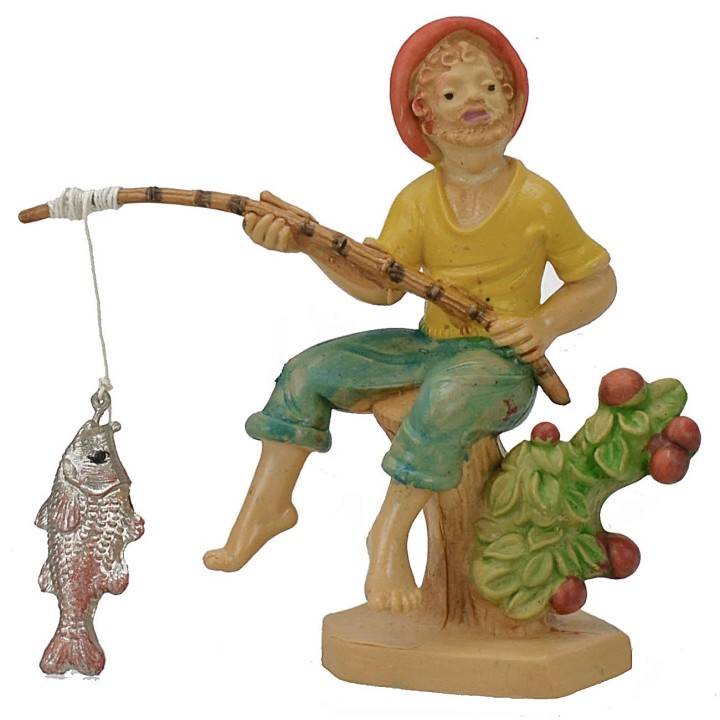 Cm 8 Pescatore lux con pesce