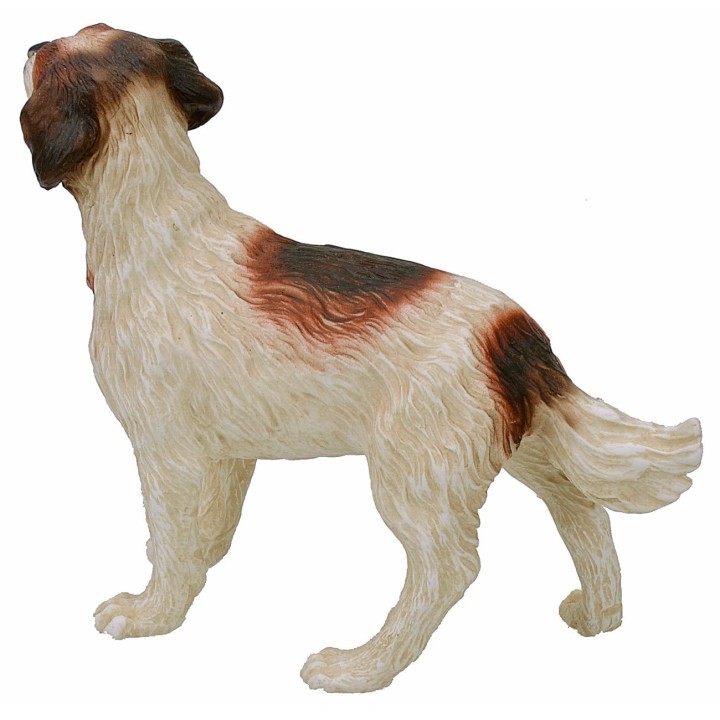White and brown dog for 30 cm statues