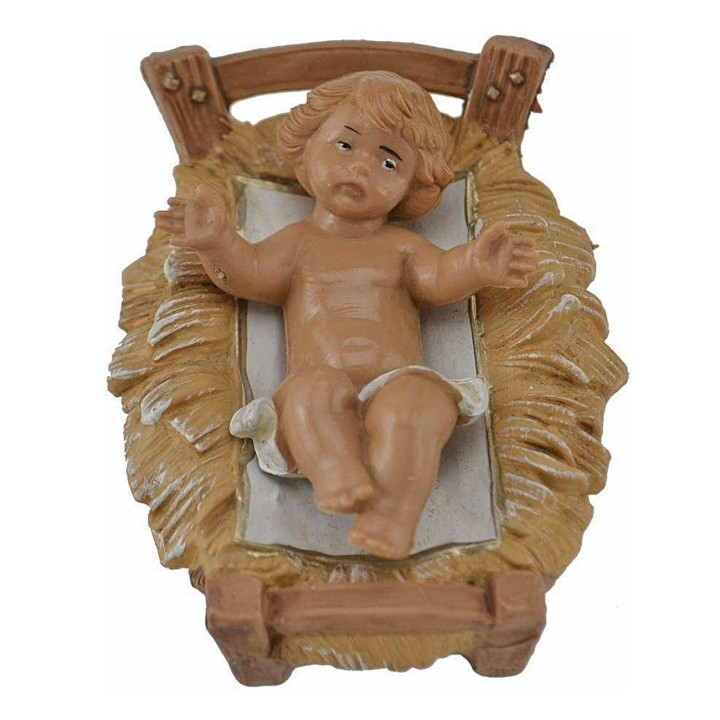 Jesús Niño con cuna serie 12 cm Fontanini