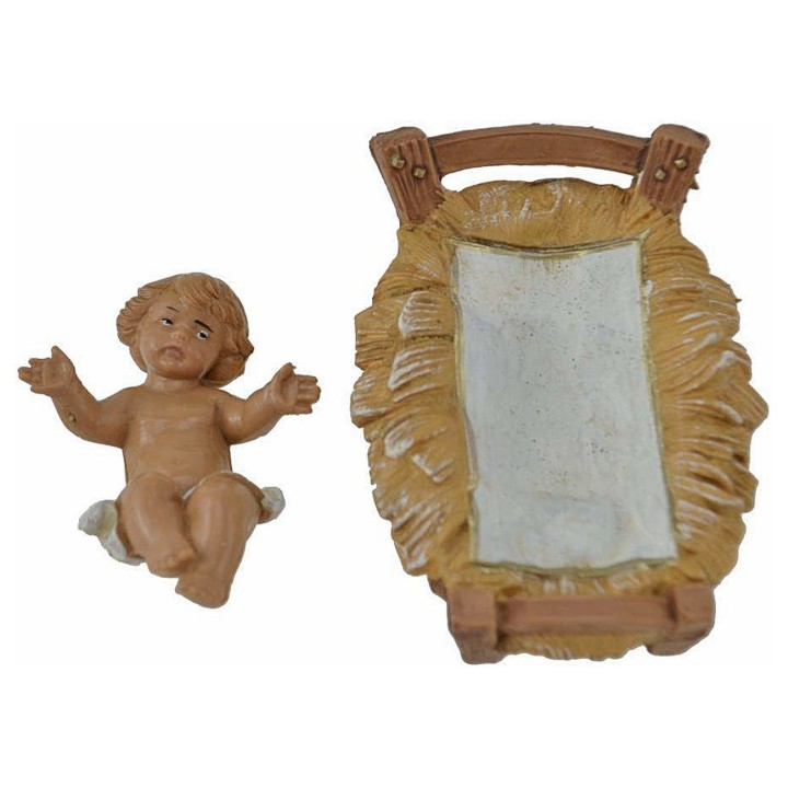 Jesús Niño con cuna serie 12 cm Fontanini