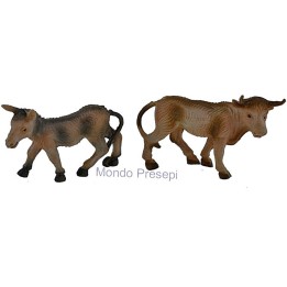 Donkey and ox set in pvc - Cod. 