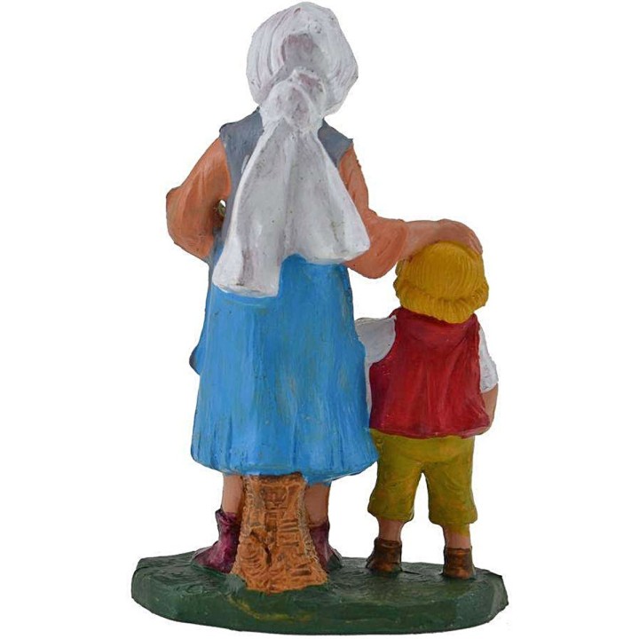 10 cm color Mujer con niña