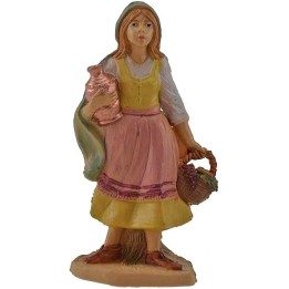 10 cm lux Donna con cesto e anfora