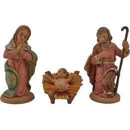 Cm 10 Nativity lux set 3 pcs in pvc