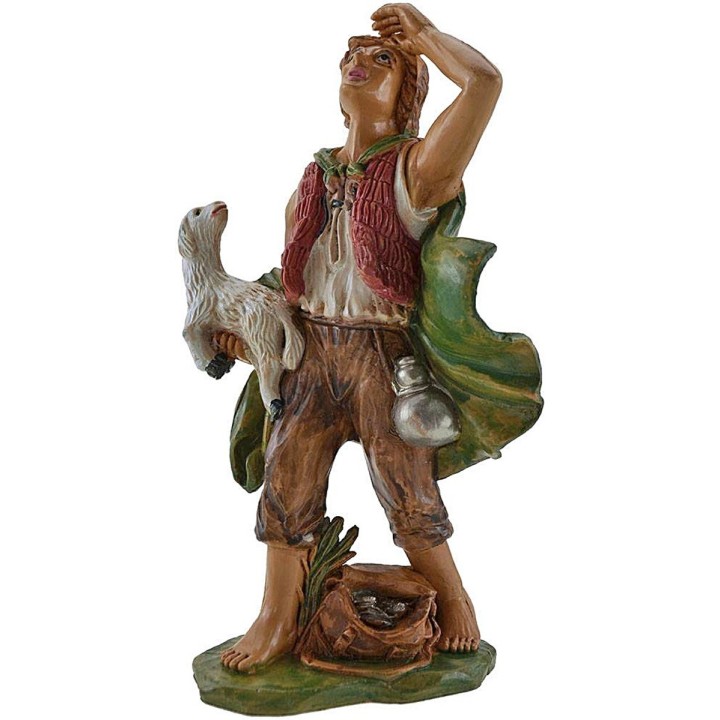 Shepherd with lamb 20 cm Euromarchi