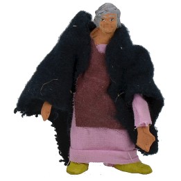 Standing woman 9-10 cm with arm up-down
