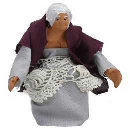 Mujer sentada serie 10 cm con brazo arriba-abajo