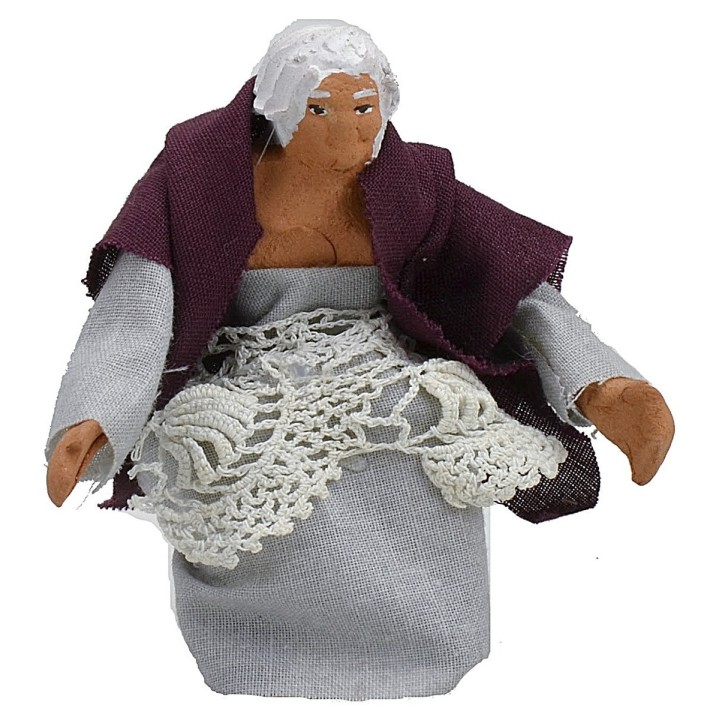 Donna seduta serie 10 cm con braccio su-giù
