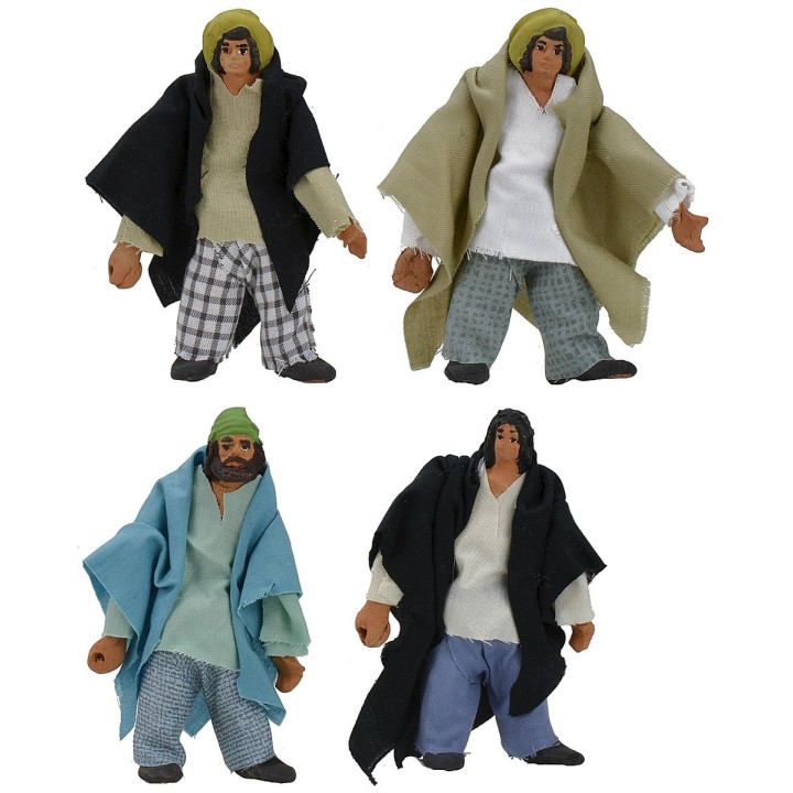 Hombre articulado de pie con mano perforada de 10-11 cm