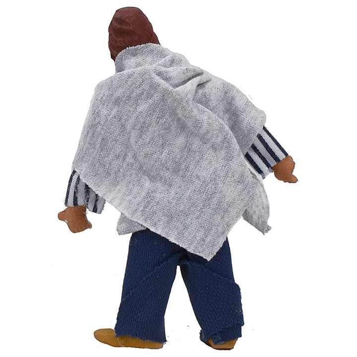Uomo in piedi con busto e braccia snodate 12-13 cm