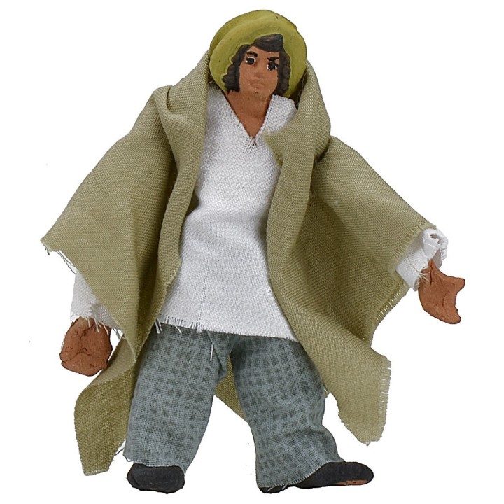 Hombre articulado de pie con mano perforada de 10-11 cm