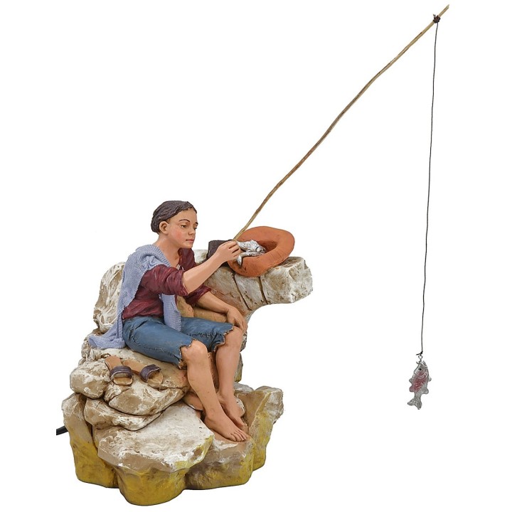 Pescatore in movimento serie 30 cm Pigini
