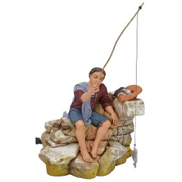 Pescatore in movimento serie 30 cm Pigini