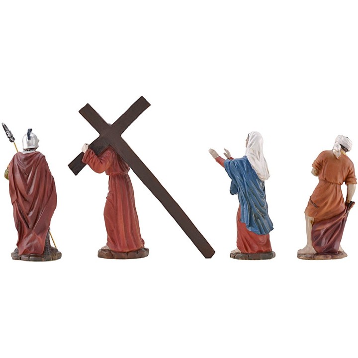 Ascent to Calvary with statues 12-13 cm h. 