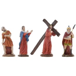 Subida al calvario con estatuas de 12-13 cm de altura. 