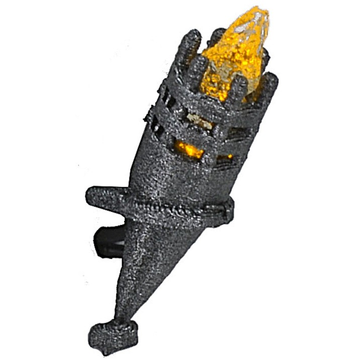 Fiaccola h 4,8 cm tremolante con led giallo 12 v.