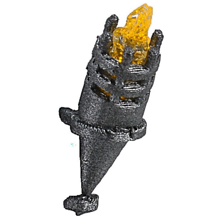 Fiaccola h 4,8 cm tremolante con led giallo 12 v.