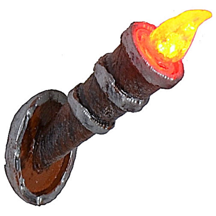 Flickering torch h 4,7 cm with 12 v red led.