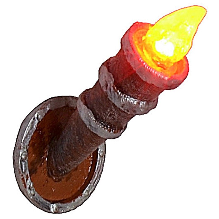 Flickering torch h 4,7 cm with 12 v red led.
