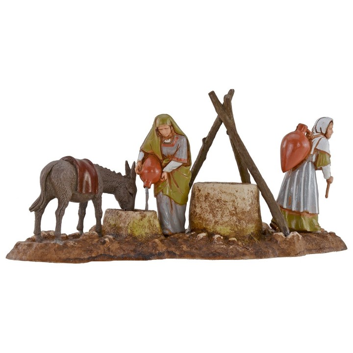 Scene women at the well 10 cm Landi Moranduzzo