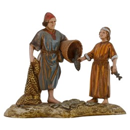 Pescador con niño 10 cm Landi Moranduzzo