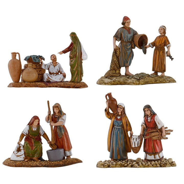 Grupo 4 personajes Landi Moranduzzo 10 cm