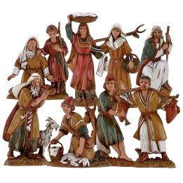 Conjunto de 8 personajes serie 10 cm Landi Moranduzzo figuras