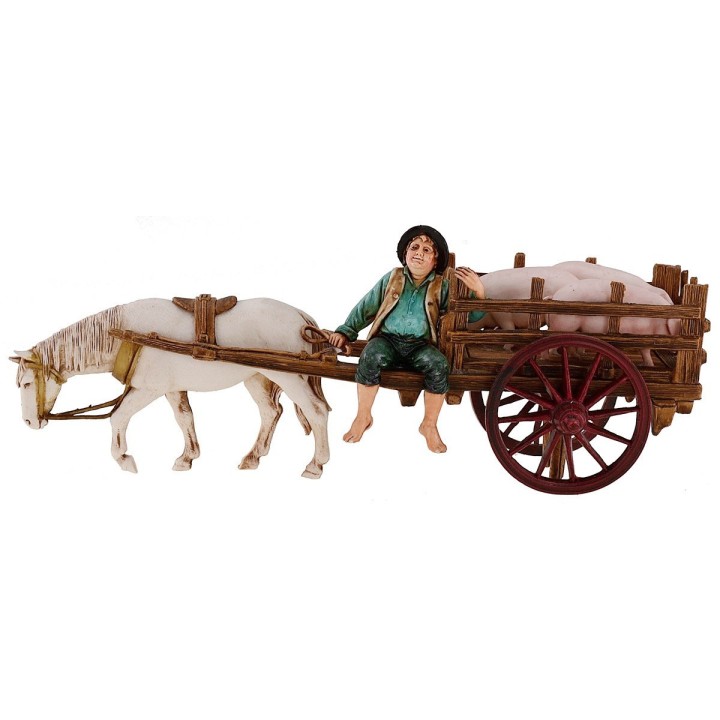 Carro con maiali serie 10 cm Landi Moranduzzo