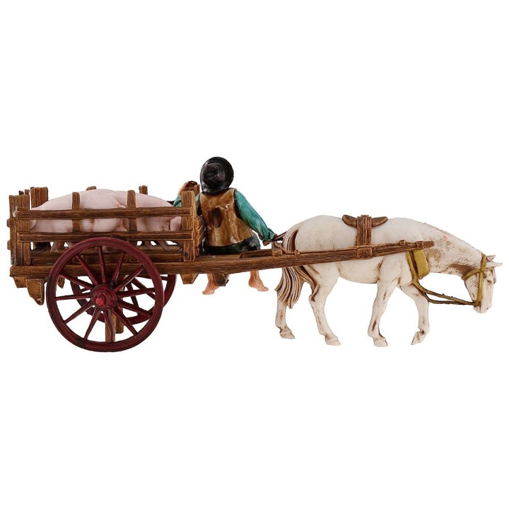 Carro con cerdos serie 10 cm Landi Moranduzzo