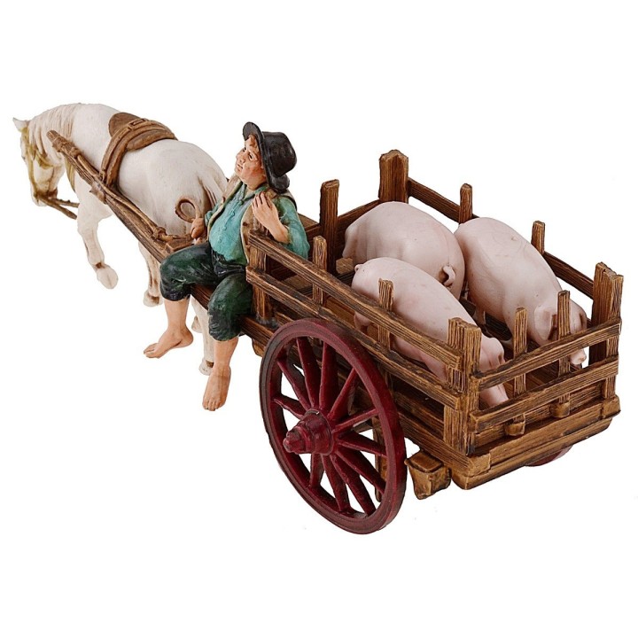 Carro con maiali serie 10 cm Landi Moranduzzo