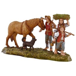 Contadini con cavallo 10 cm Landi Moranduzzo
