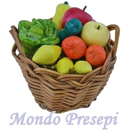 Cesta con frutas y verduras ø 3-3,5 cm