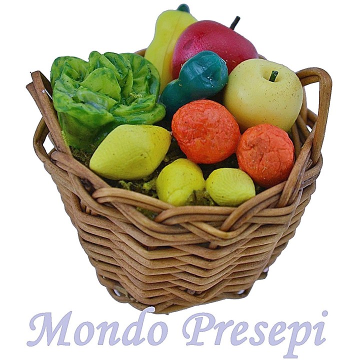 Cesto con frutta e verdura ø 3-3,5 cm
