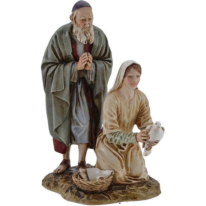 Viejo y joven Landi Moranduzzo 20 cm en resina