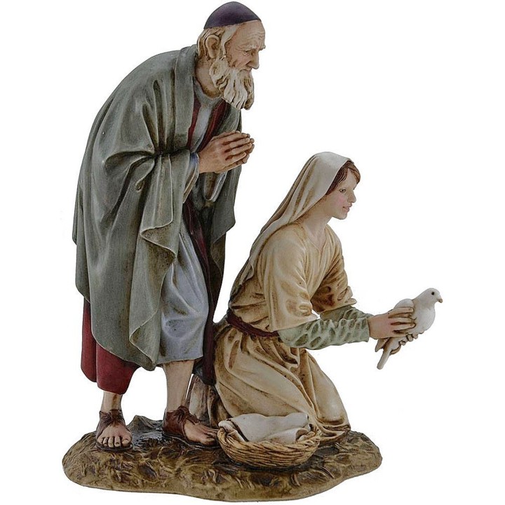 Vecchio e fanciulla Landi Moranduzzo 20 cm in resina