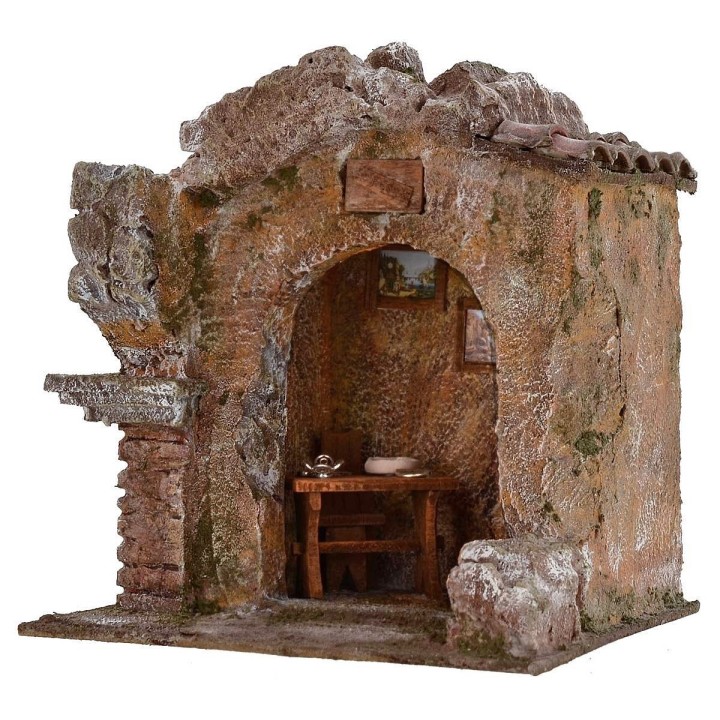 Ambientazione ciabattino per presepe cm 19,5x14,5x19,5 h per