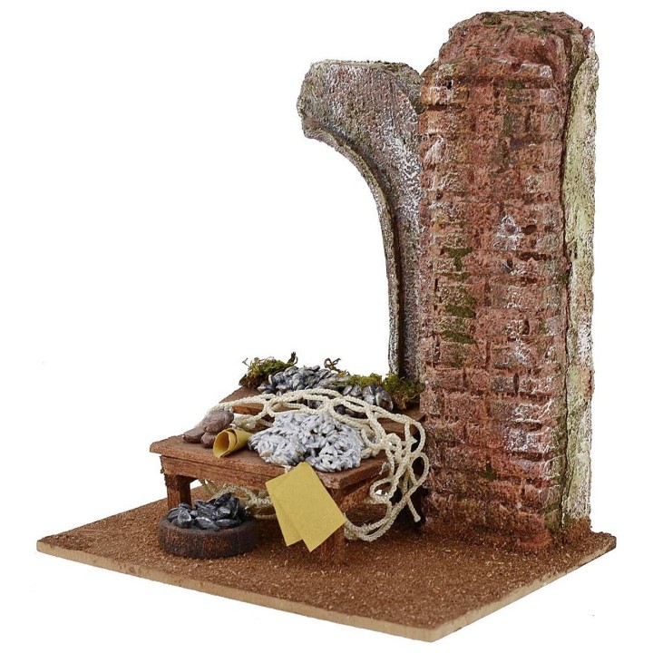 Ambientazione con banco di pesce per statue da 12 cm