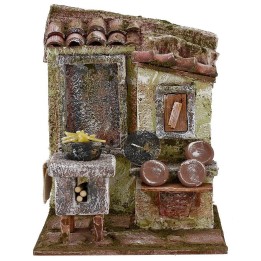 Kitchen setting for presepe cm 14,5x12x18 h. 