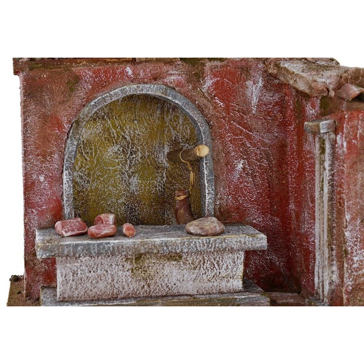 Ambientación de una carnicería para belén de 24x18x20,5 h cm