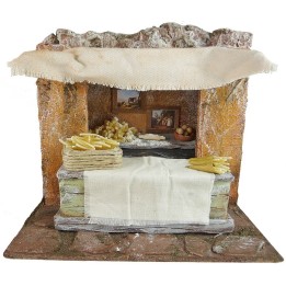 Ambientazione di un pastificio per presepe cm 19,5x14,5x17,5 h