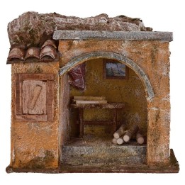 Ambientación taller del carpintero para Belén de 19,5x14,5x18,5